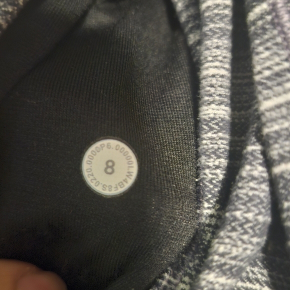 lululemon athletica Heathered Gray Striped Hooded Jacket - Picture 3 of 3